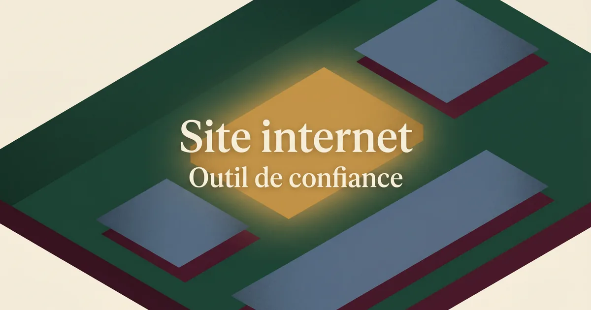 Bureau avec un ordinateur portable ouvert sur la page d’accueil d’un site d’église